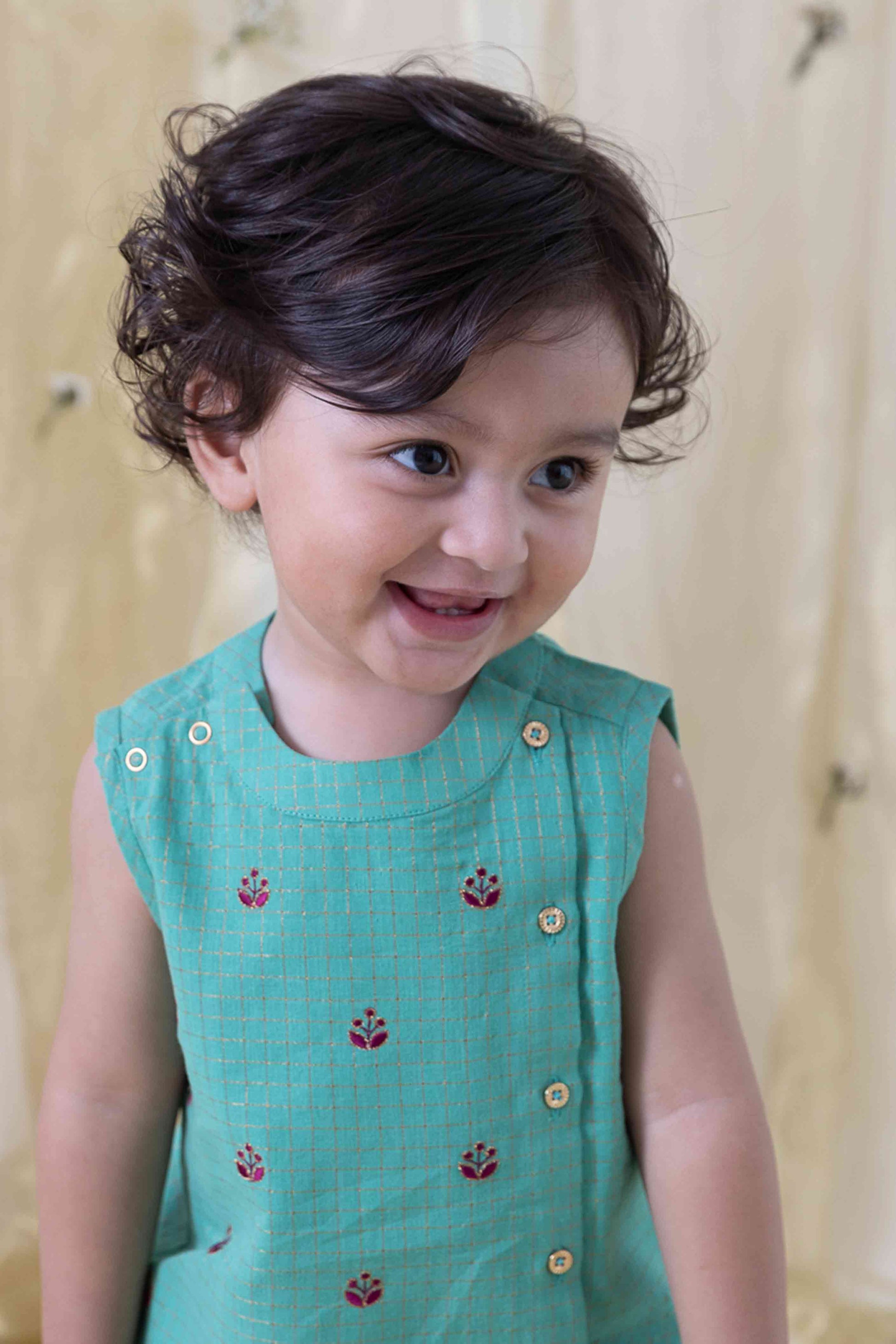 Imli ka Buta Dhoti Set - Green - Image 2