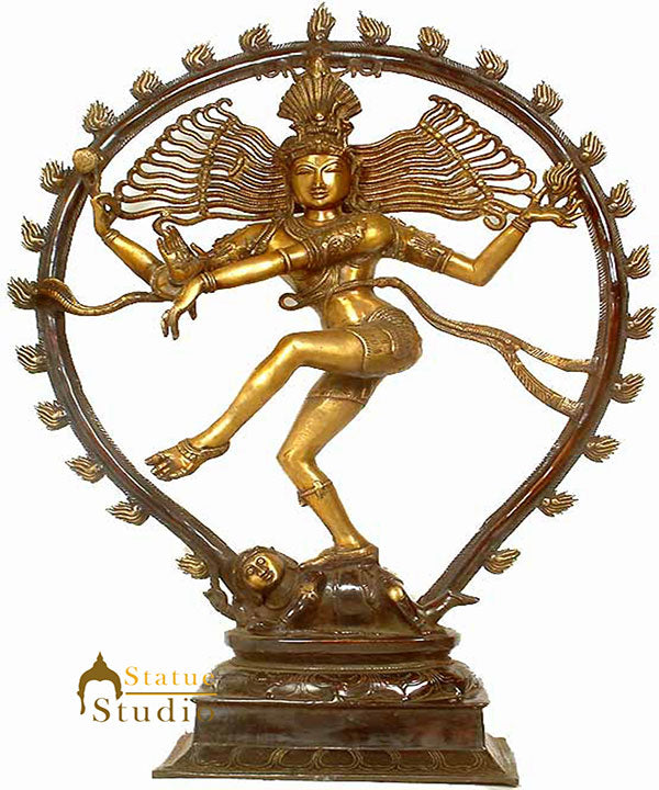Large Size Divine Indian Hindu Dancing God Lord Shiva Natraja Décor 3 Feet - Eco-friendly - Sama Homes