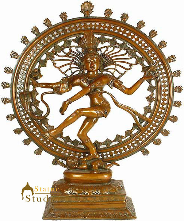 Large Szie Bronze Dancing Lord Shiva Deity Natraja For Gifting And Décor 28" - Eco-friendly - Sama Homes