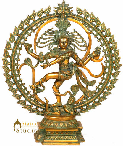 Large Size Brass Hindu Dancing God Lord Natraja With Sacred Om Symbol 2 Feet by vendor-unknown - Hindu Gods (View 2)