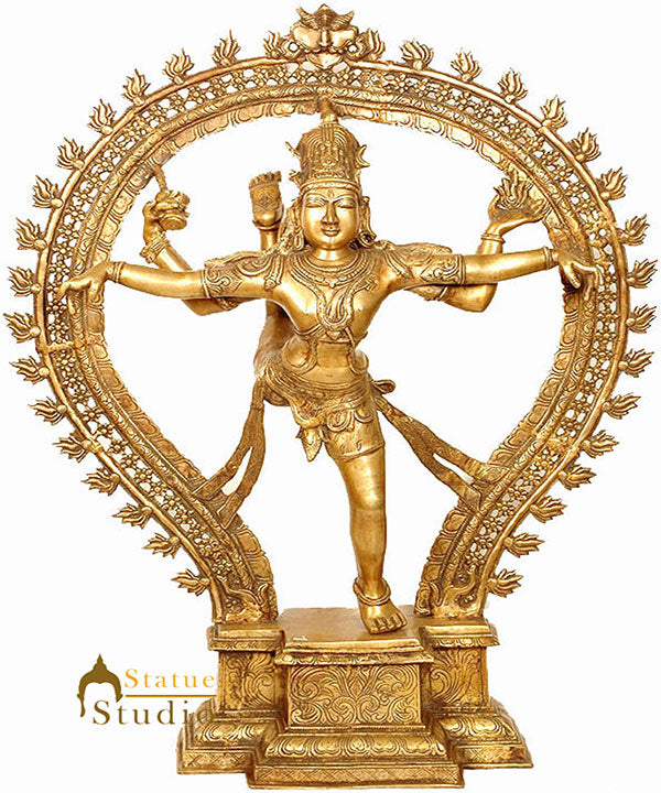 Large Size Brass Indian Hindu Lord Shiva The Nataraja in Ananda-Tandava 3 Feet - Eco-friendly - Sama Homes