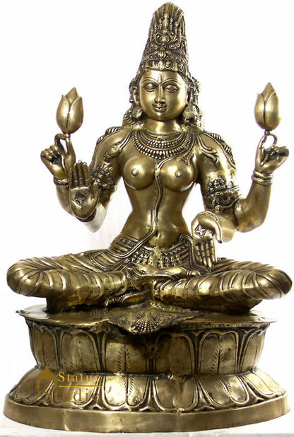Large Size Bronze Antique Cosmic Hindu Goddess Maa Laxmi Murti 34" by vendor-unknown - Hindu Gods (View 2)