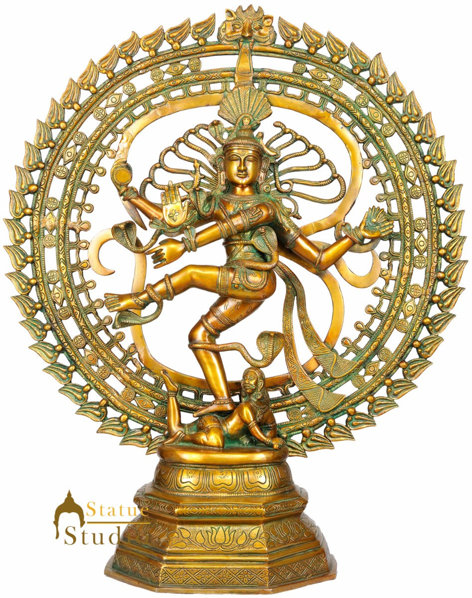 Large Size Indian Brass Handicraft Dancing Natraja Gifting Showpiece 2.5 Feet - Image 2