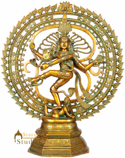 Large Size Indian Brass Handicraft Dancing Natraja Gifting Showpiece 2.5 Feet by vendor-unknown - Hindu Gods (View 2)