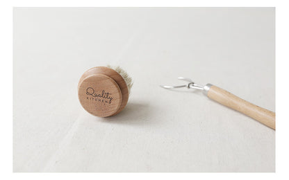 Eco-Friendly Beech Wood Handle Pot Brush with Durable Steel & Plastic Bristles by SAMA Homes - 0 (View 5)