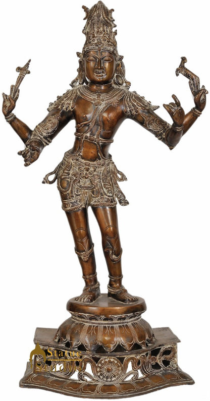 Brass Large Size Mahadeva The Destroyer God Lord Shiva Idol 32" by vendor-unknown - Hindu Gods (View 4)