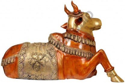 Large Size Brass Indian Holy Sacred Cow Nandi For Religious Décor 22" by vendor-unknown - Spiritual (View 3)