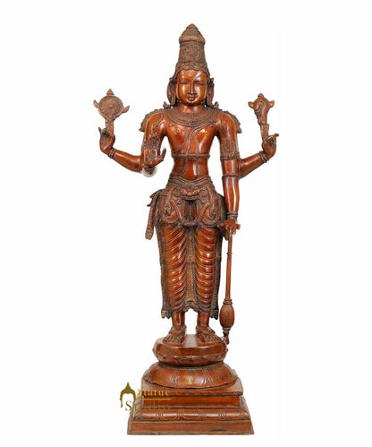 Large Size Hindu Trinity God Lord Chaturbhuj Vishnu Ji Spiritual Décor 3 Feet by vendor-unknown - Hindu Gods (View 2)
