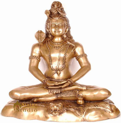 Brass Large Lord Shiva Idol Bhole Nath Mahadeva Shankar The Destroyer 28" by vendor-unknown - Hindu Gods (View 3)