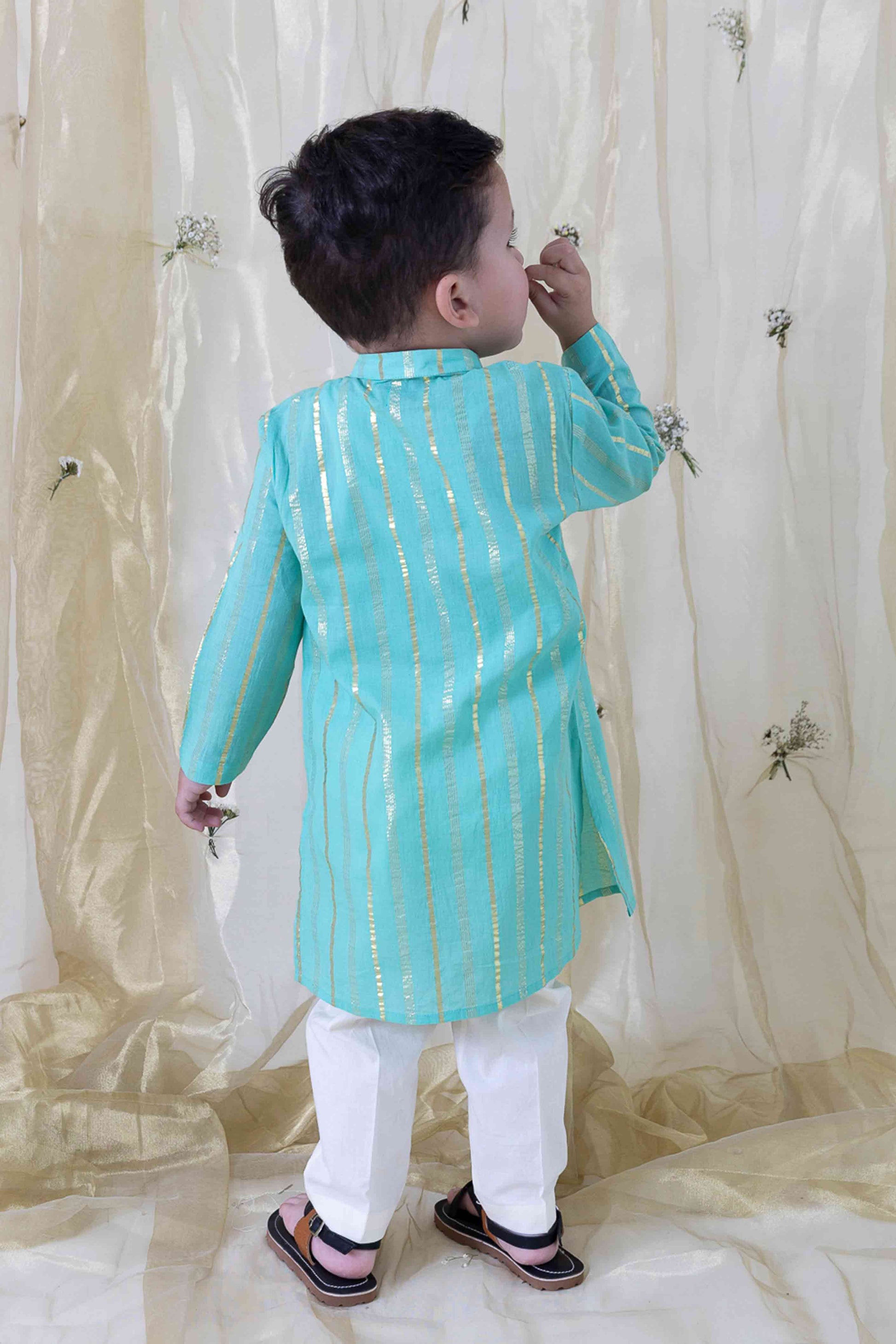 Mast Malang Kurta Set - Blue - Image 4