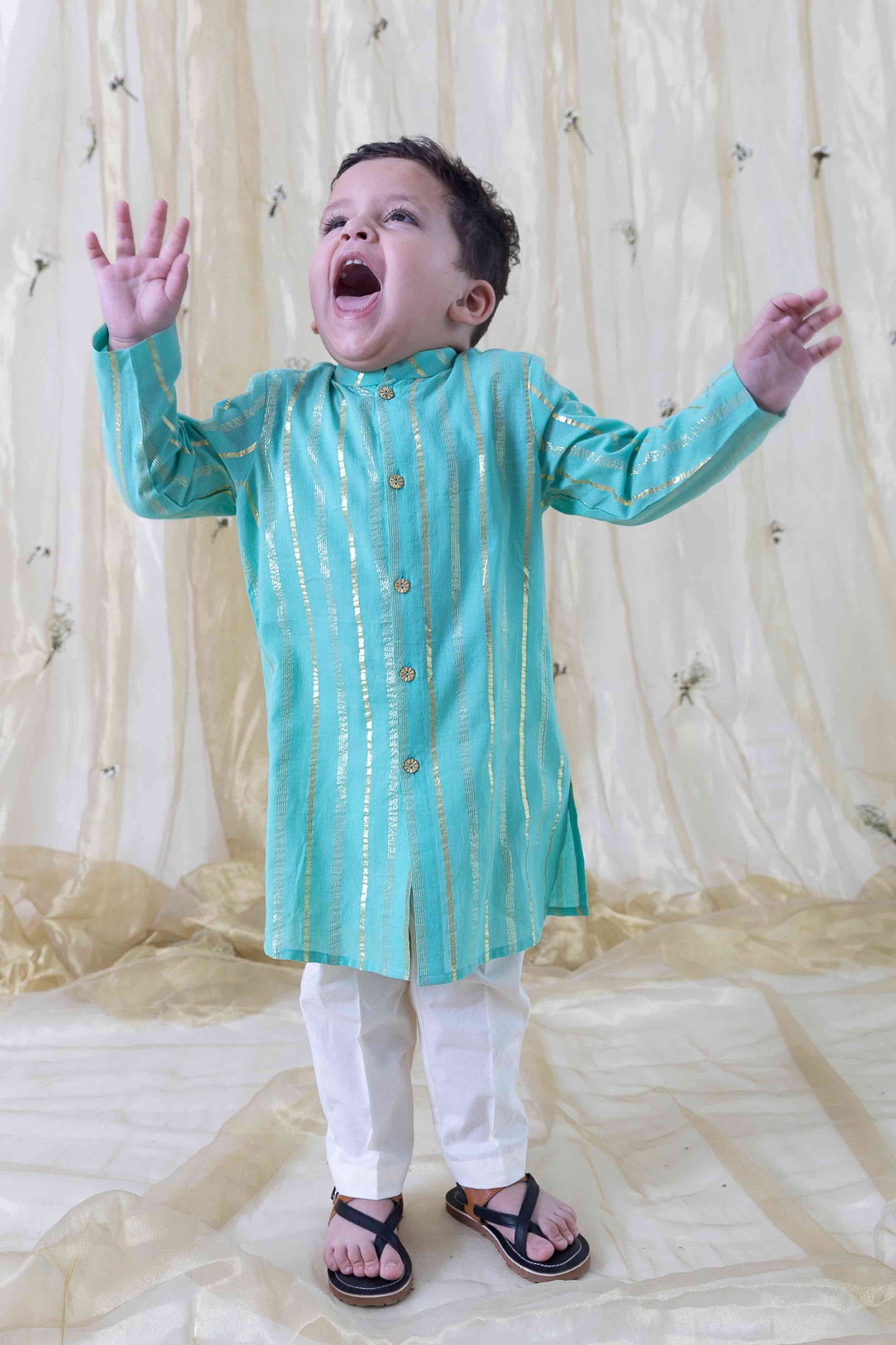 Mast Malang Kurta Set - Blue - Image 11