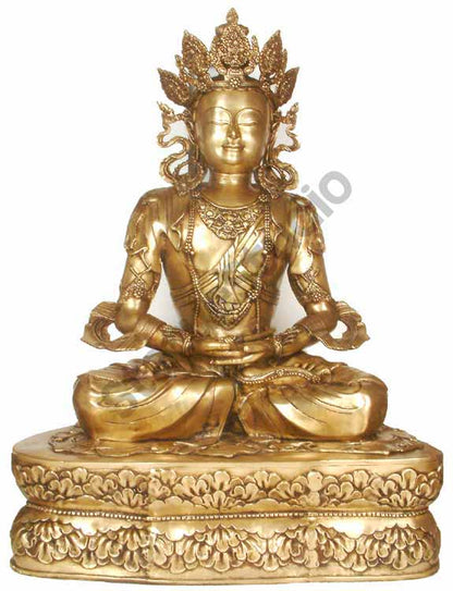 Big Size Buddha Brass Indian Handicraft Garden Statue 39" by vendor-unknown - Buddha (View 2)