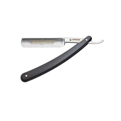 Dovo Straight Razor, "Solingen Best Quality" 5/8" Carbon Steel, Full Hollow Grind, Acrylic Black Handle by Dovo - Straight Razor (View 3)