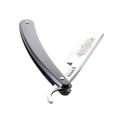 Dovo Straight Razor, "Solingen Best Quality" 5/8" Carbon Steel, Full Hollow Grind, Acrylic Black Handle by Dovo - Straight Razor (View 4)