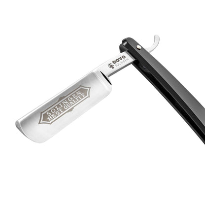 Dovo Straight Razor, "Solingen Best Quality" 5/8" Carbon Steel, Full Hollow Grind, Acrylic Black Handle by Dovo - Straight Razor (View 2)