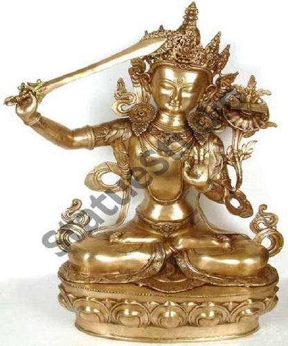 Bodhisattva of Transcendent Wisdom Large Size Tibetan Goddess Manjushri 3 Feet by vendor-unknown - Buddha