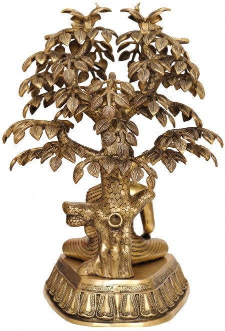 Large Size Bodhisattva Buddha Under Bodhi Tree Home Garden Décor For Sale 32"