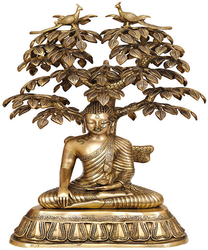 Large Size Bodhisattva Buddha Under Bodhi Tree Home Garden Décor For Sale 32" by vendor-unknown - Buddha