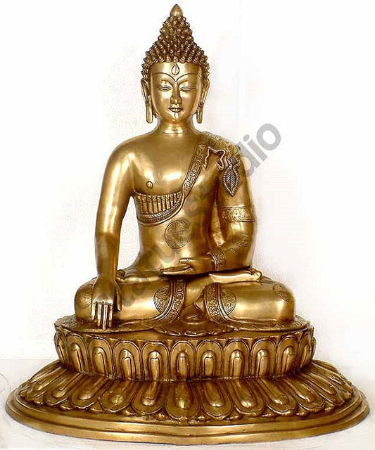 Large Size Earth Touching Mudra Gautam Buddha Garden Décor Statue 2 Feet