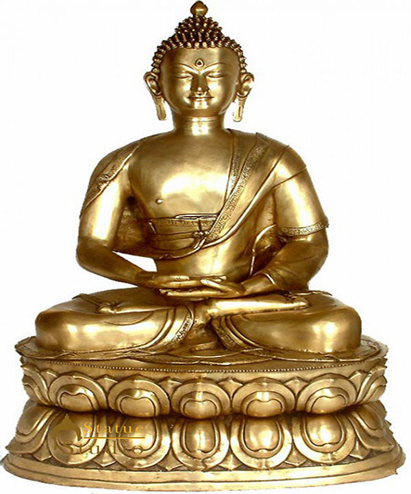 Large Size Dhyan Mudra Meditating Gautama Buddha Big Statue 3 Feet - Eco-friendly - Sama Homes