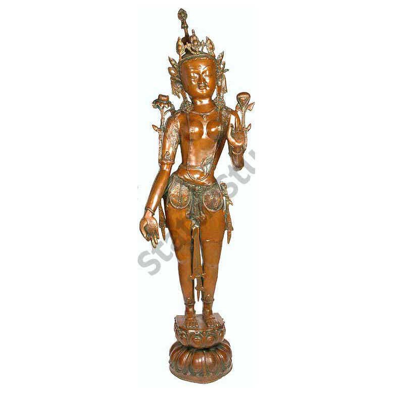 Large Size Tibet Buddhism Goddess Standing Tara Big Décor Statue 4 Feet - Eco-friendly - Sama Homes