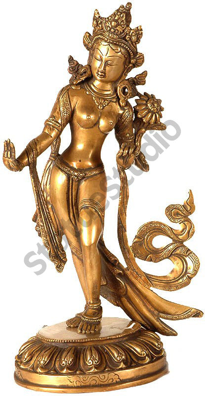 Exclusive Home Décor Standing Tibetan Goddess Tara Showpiece 15" by vendor-unknown - Hindu Gods (View 3)