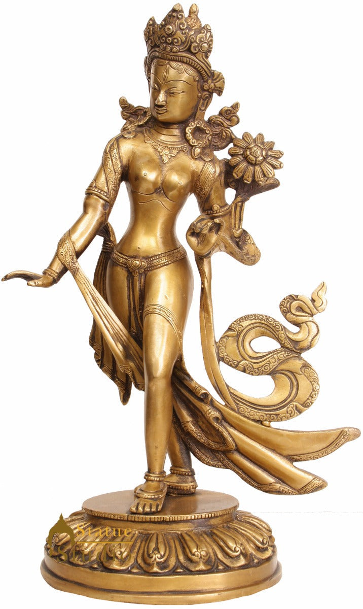 Exclusive Standing Tibetan Goddess Tara ThanksGiving Statue 15" - Image 2