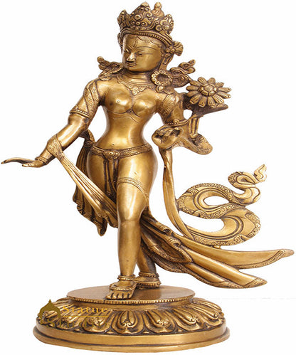 Exclusive Standing Tibetan Goddess Tara ThanksGiving Statue 15" by vendor-unknown - Hindu Gods