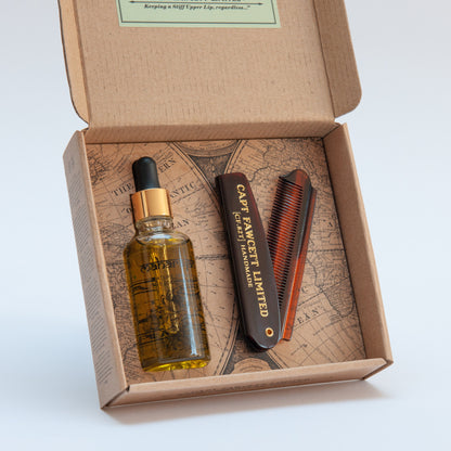 Captain Fawcett's Beard Oil & Beard Comb Gift Set(Maharajah) by Captain Fawcett's - Gift Sets & Kits