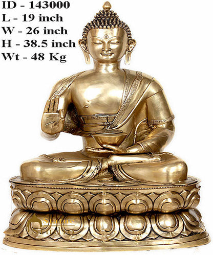 Large Size Rare Tibetan Buddhist Deity Lord Buddha Big Statue 3 Feet by vendor-unknown - Buddha