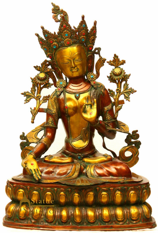 Big Size Tibet Buddha Goddess White Tara Large Garden Home Décor Statue 3 Feet