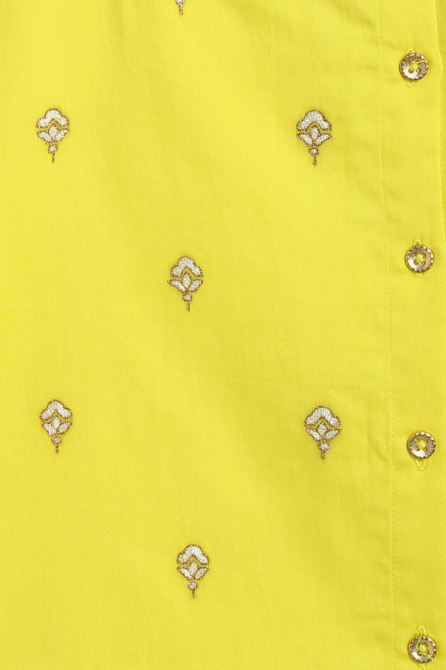 Baby Sadabahar Buti Dhoti Set - Yellow