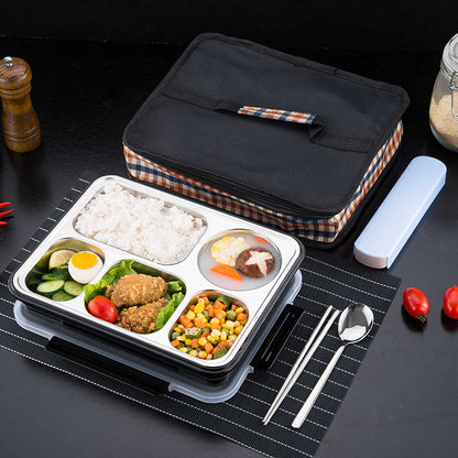 304 Stainless Steel Insulated lunch Box Student Lunch Box With Lid – Image 2