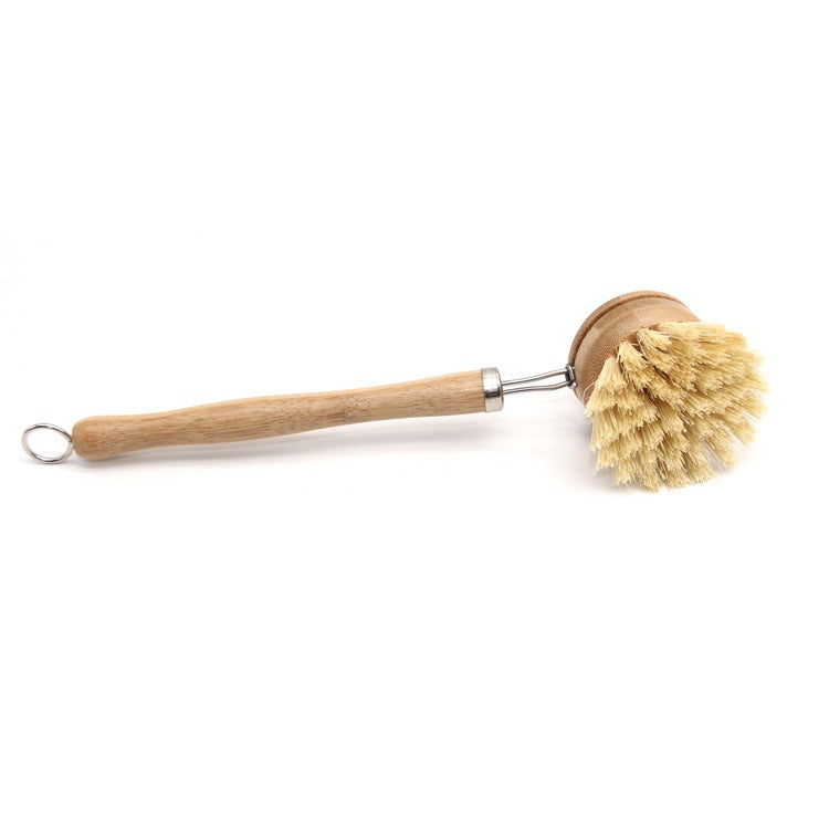 Natural Sisal Cleaning Brush with Beech Wood Handle – Eco-Friendly Kitchen Brush for Pots & Tableware
