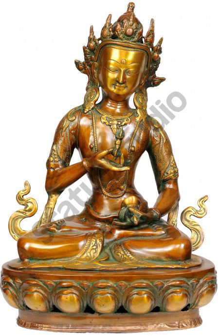 Vintage Spiritual Buddhist Divine Priest Vajrasattva Vastu FengShui Idol 16" - Image 2