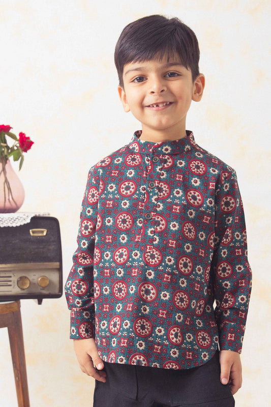 Indian Summer Short Kurta - Green