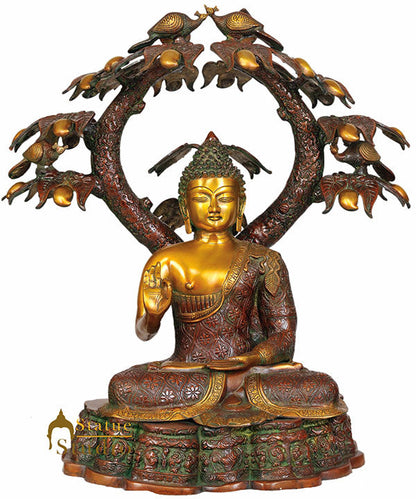 Large Size Boddhisatva Deity Buddha Under Bodhi Tree Décor Statue 28" by vendor-unknown - Buddha