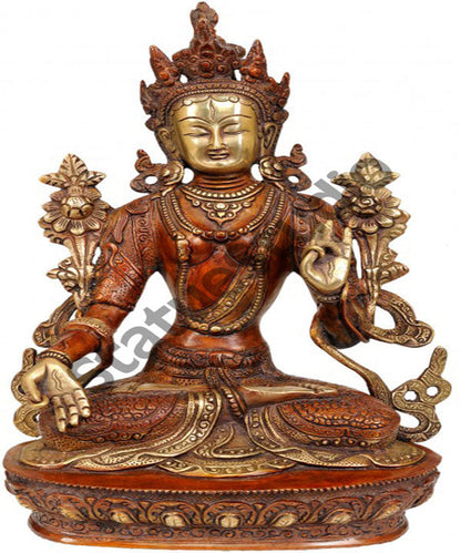 Living Room Décor Fengshui Vastu Goddess White Tara Showpiece 12" by vendor-unknown - Hindu Gods