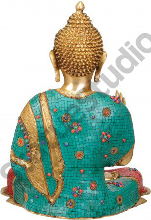 Large Size Home Garden Indoor Outdoor Décor Blessing Buddha Big Statue 28" - Image 3