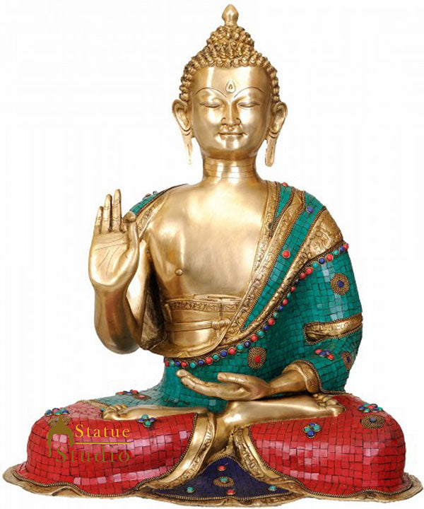 Large Size Home Garden Indoor Outdoor Décor Blessing Buddha Big Statue 28" - Eco-friendly - Sama Homes