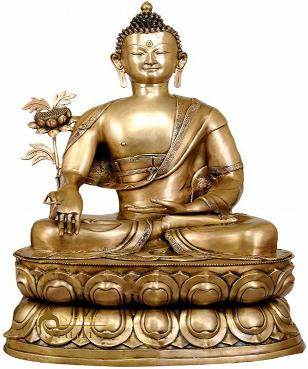 Large Size Antique Home Garden Décor Medicine Buddha Big Statue 39" - Eco-friendly - Sama Homes