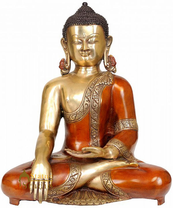 Long Earlobes Earth Touching Buddha Indoor Outdoor Décor For Sale 14" - Eco-friendly - Sama Homes