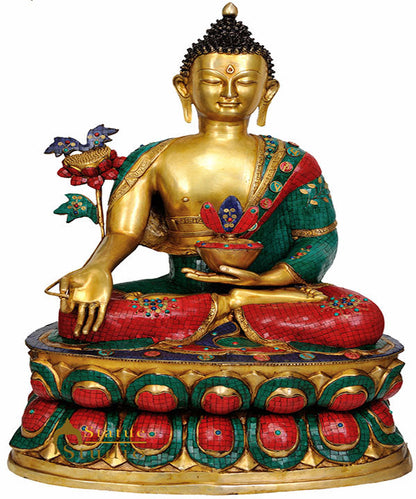 Large Size Nepali Inlay Buddha Statue For Home Garden Indoor Outdoor Décor 38" by vendor-unknown - Buddha