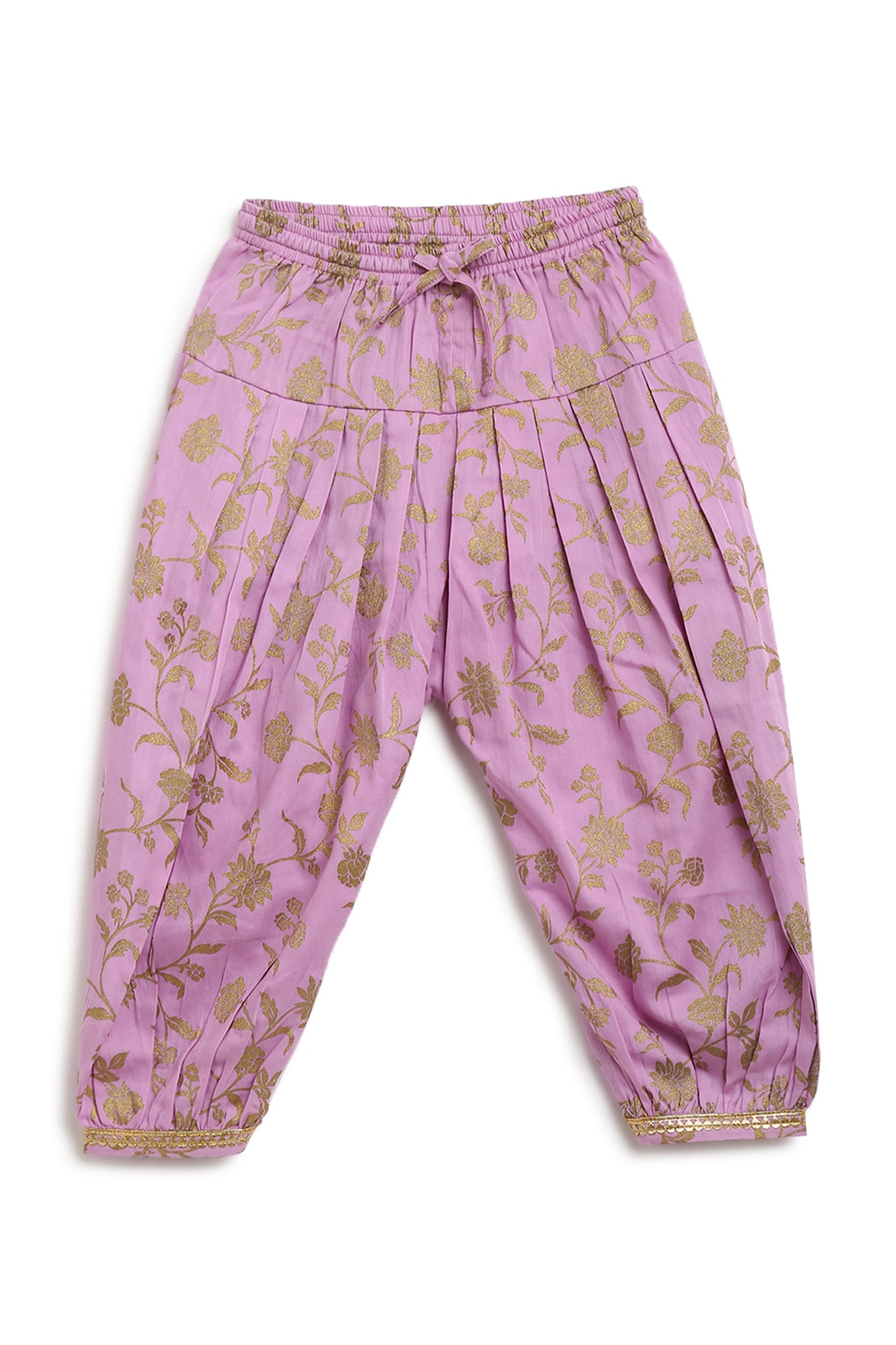 Sadabahar Silk Suit Set Embroidered- Purple