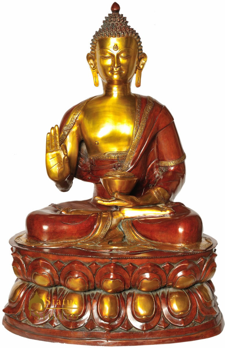 Large Size Blessing Thai Japanese Buddhist Lord Buddha Décor For Home 3 Feet - Image 2