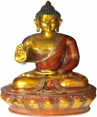 Large Size Thai Japanese Buddhist Lord Buddha Décor For Home Sculpture 4 Feet by vendor-unknown - Buddha