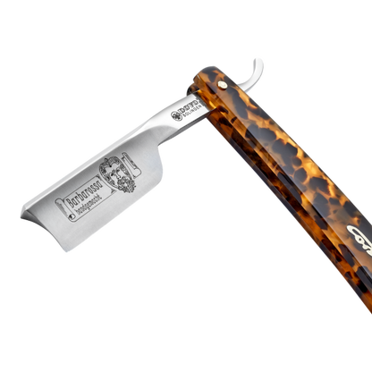 DV-803513, Dovo Straight Razor Barbarossa, 5/8”, carbon, 1/1 full hollow, Spanish head by Dovo - Straight Razor (View 3)