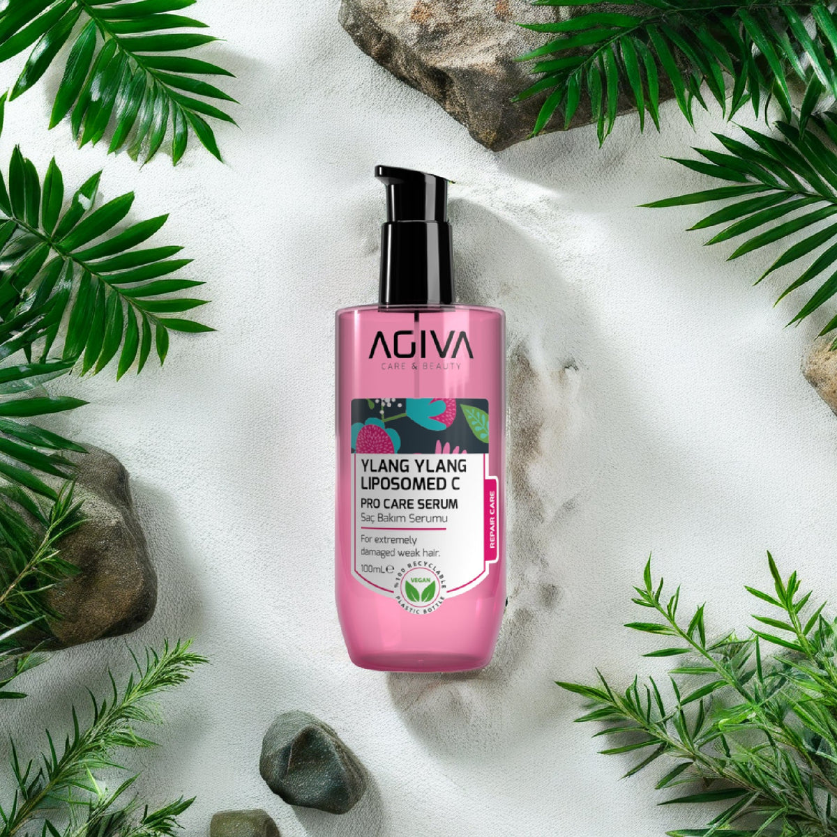 Agiva Ylang Ylang Lıpozom C Pro Care Hair Serum 100ML by Agiva - Sustainable Living (View 3)