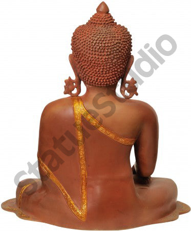 Rare Antique Finish Shakyamuni Buddha Sitting Décor Masterpiece 18" - Image 3