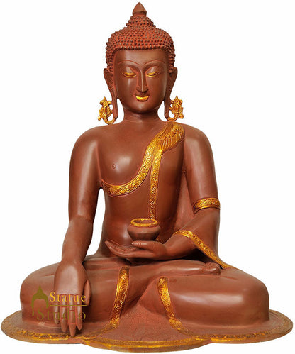 Rare Antique Finish Shakyamuni Buddha Sitting Décor Masterpiece 18" by vendor-unknown - Buddha